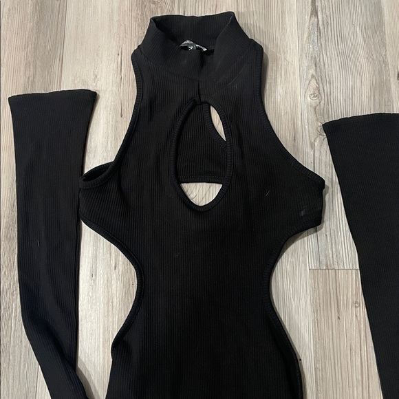 Fashion Nova Black Backless Dress with Sleeves - Picture 3 of 3